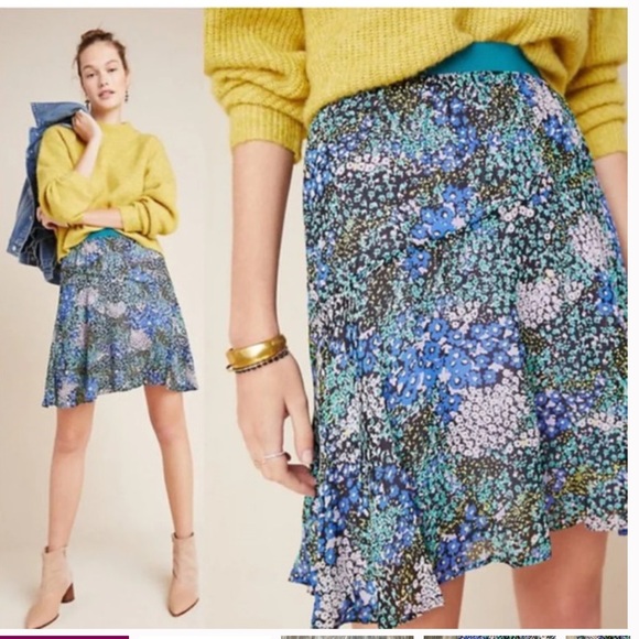 Anthropologie Dresses & Skirts - Anthropologie Mauve Kerry Pull-on Flouncy Lightweight Skirt W1852 Sz S